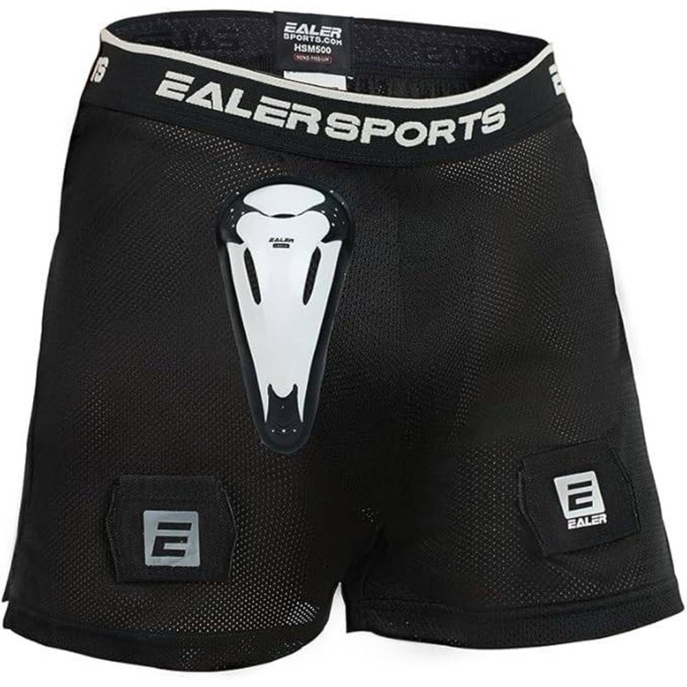 MSRP $36 EALER HSM500 Men's S Snug Hockey Shorts Supporter, Core Mesh Jock